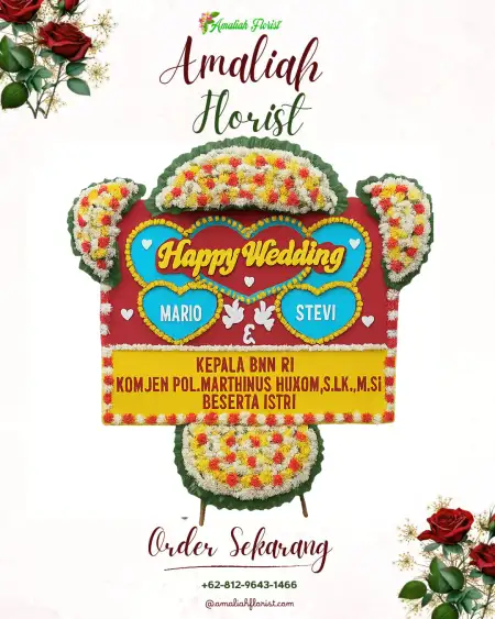 Papan Bunga Pernikahan Senangsari